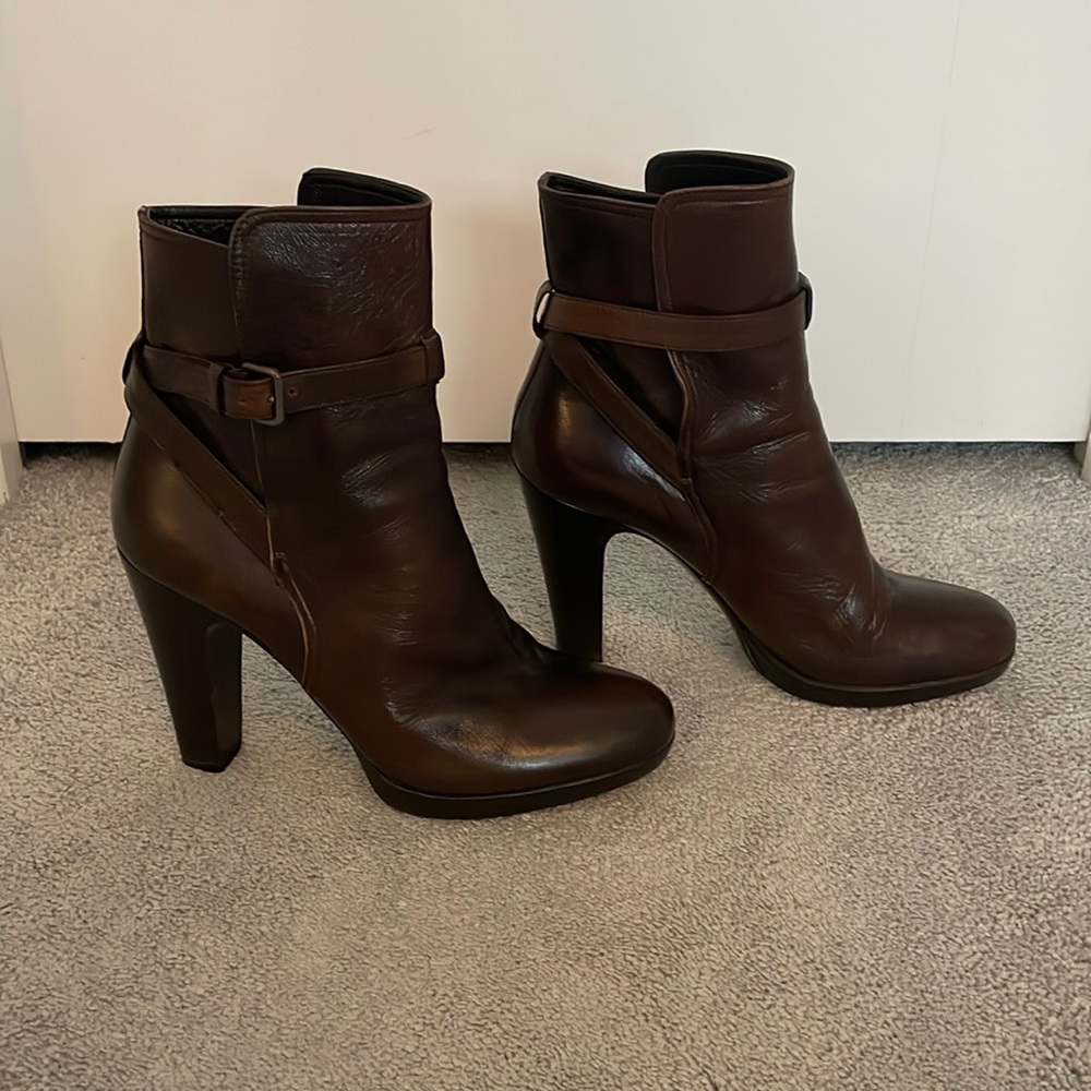 Miu Miu Leather Ankle Boots IT 39 US 9